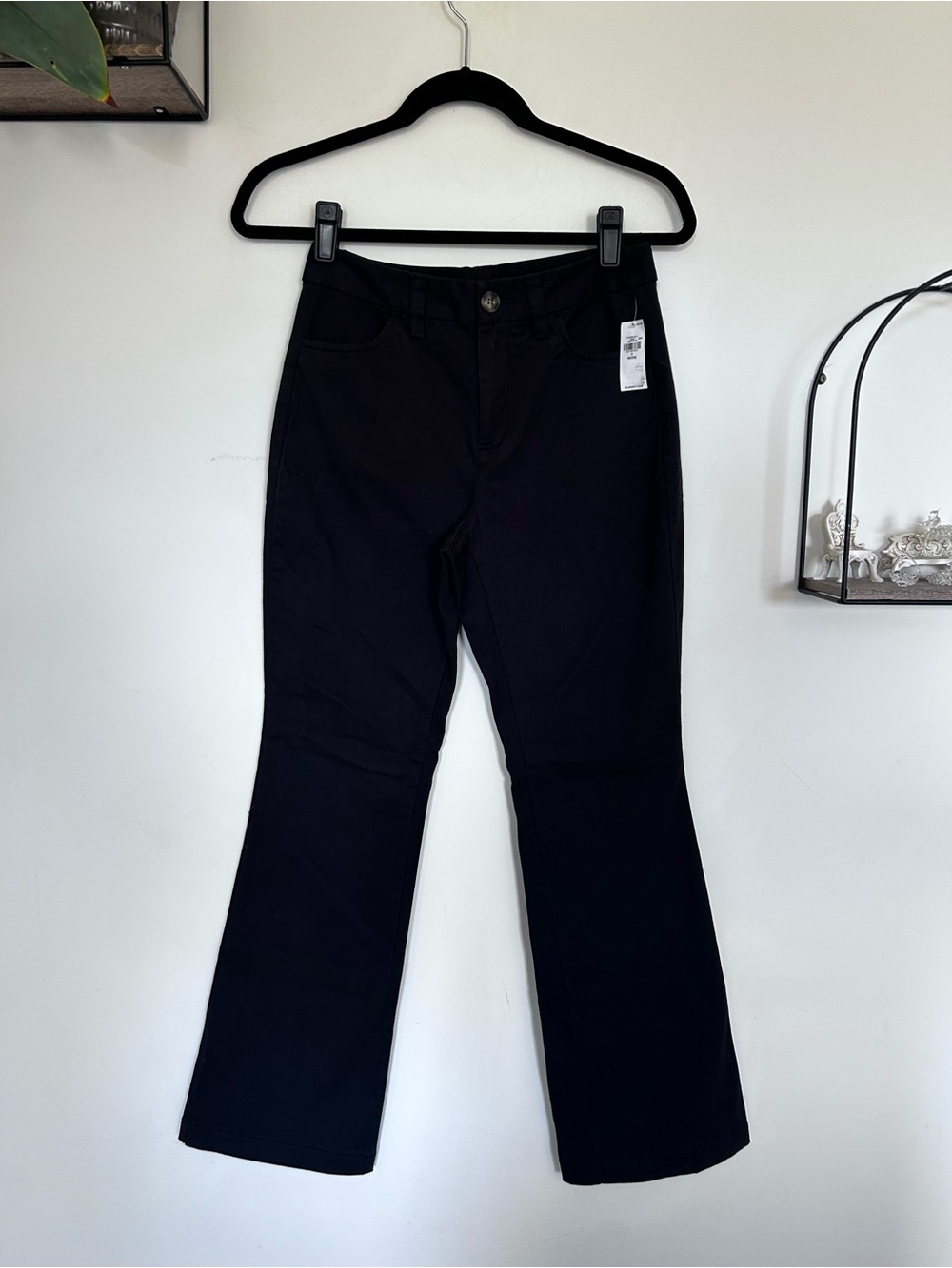 NWT Old Navy Black High Rise Bootcut Stretch Pants Size 0 Petite